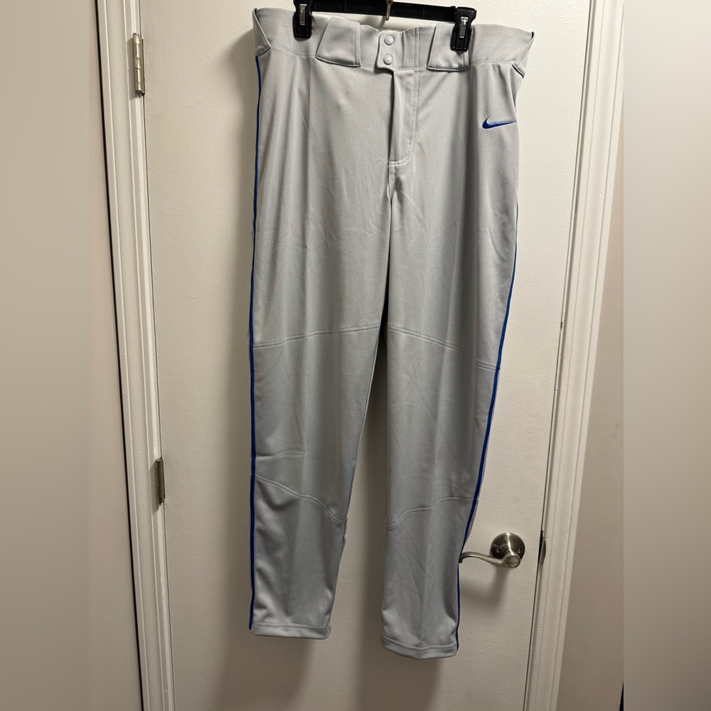 *Nike Baseball Pants  Gray, Blue stripe